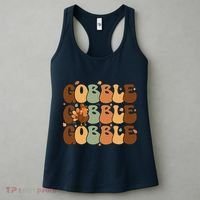 Cute Gobble Turkey Thanksgiving Women's Tank Top thumb 3