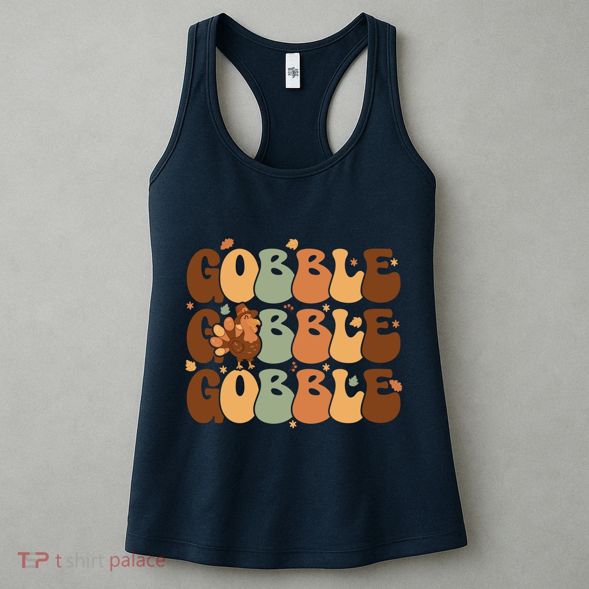 Cute Gobble Turkey Thanksgiving Women's Tank Top