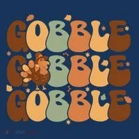 Cute Gobble Turkey Thanksgiving Toddler Hoodie thumb 2