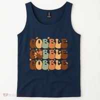 Cute Gobble Turkey Thanksgiving Tank Top thumb 2