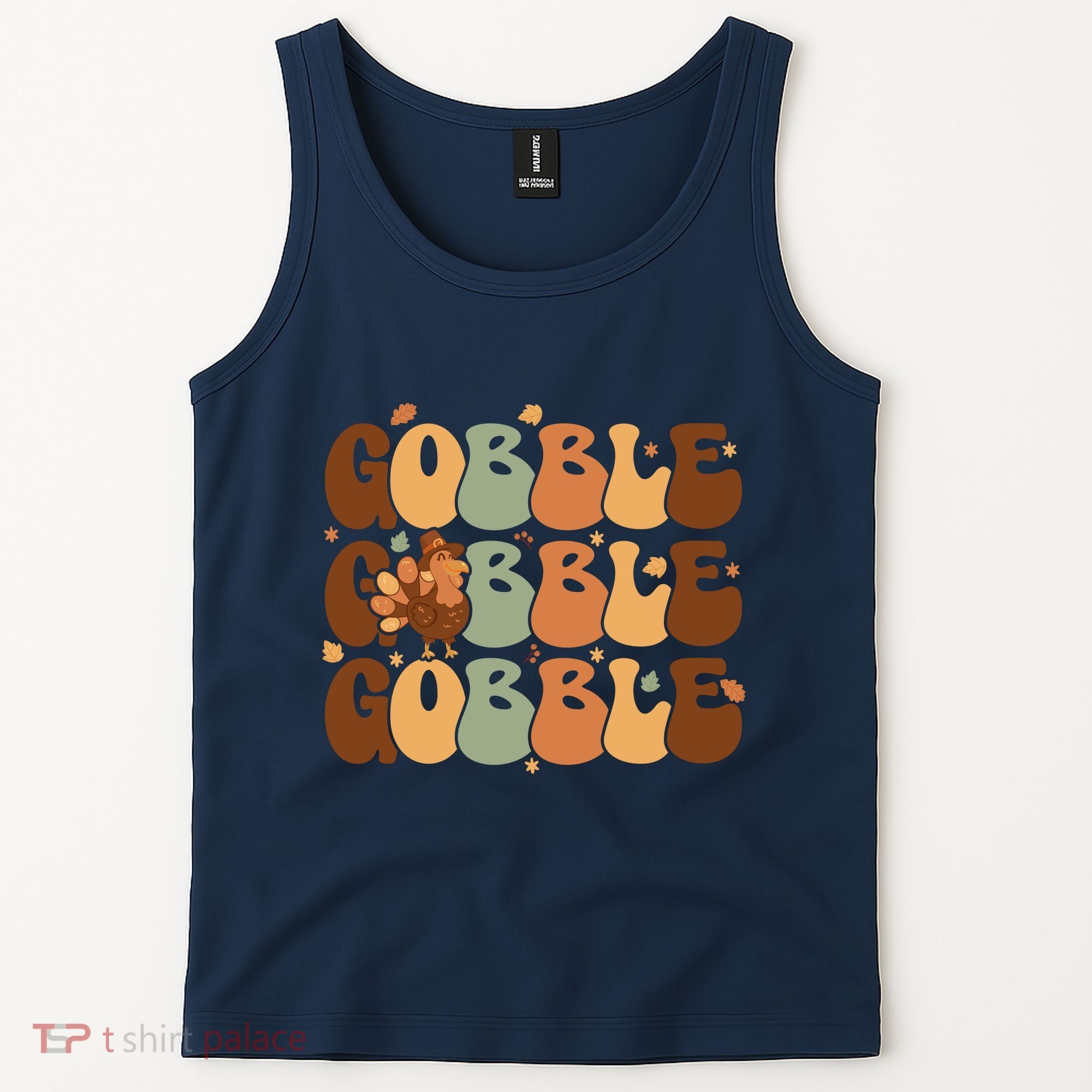Cute Gobble Turkey Thanksgiving Tank Top