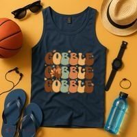 Cute Gobble Turkey Thanksgiving Tank Top thumb 4