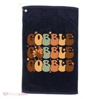 Cute Gobble Turkey Thanksgiving Golf Towel thumb 0