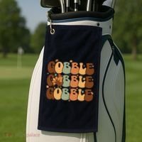 Cute Gobble Turkey Thanksgiving Golf Towel thumb 2