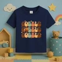 Cute Gobble Turkey Thanksgiving Toddler T-Shirt thumb 3