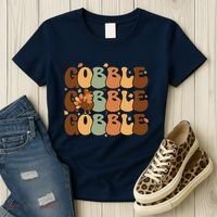 Cute Gobble Turkey Thanksgiving Women's T-Shirt thumb 3