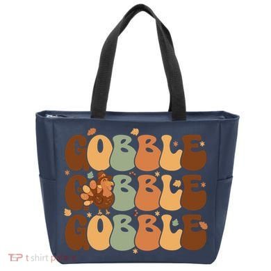 Cute Gobble Turkey Thanksgiving Tote Bag