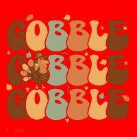 Cute Gobble Turkey Thanksgiving Santa Hat thumb 1