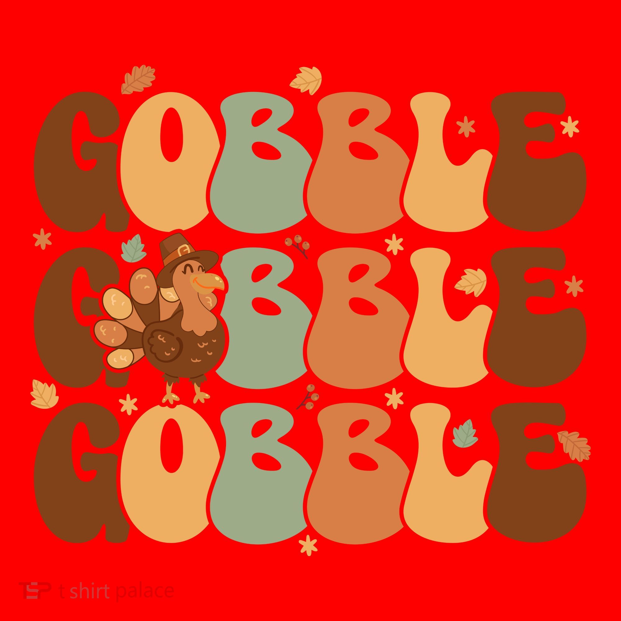 Cute Gobble Turkey Thanksgiving Santa Hat