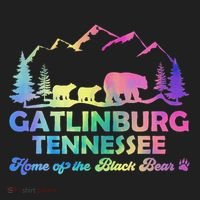 Cute Gatlinburg Tennessee Bear Great Smoky Mountains Tie Dye Women's Sweatshirt thumb 2