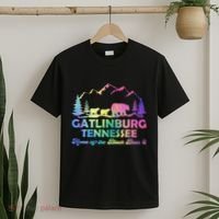 Cute Gatlinburg Tennessee Bear Great Smoky Mountains Tie Dye T-Shirt thumb 2