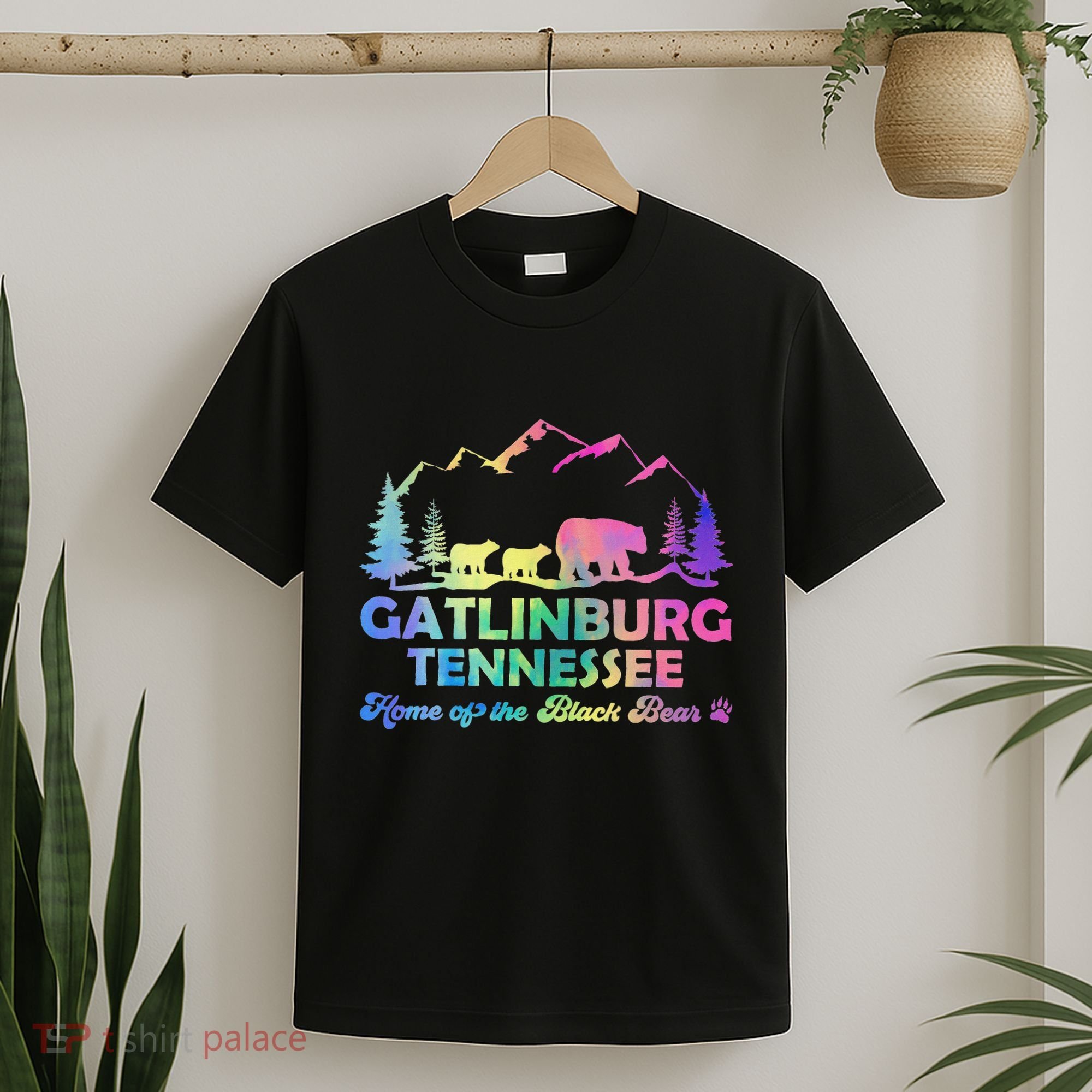 Cute Gatlinburg Tennessee Bear Great Smoky Mountains Tie Dye T-Shirt
