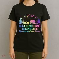 Cute Gatlinburg Tennessee Bear Great Smoky Mountains Tie Dye T-Shirt thumb 4