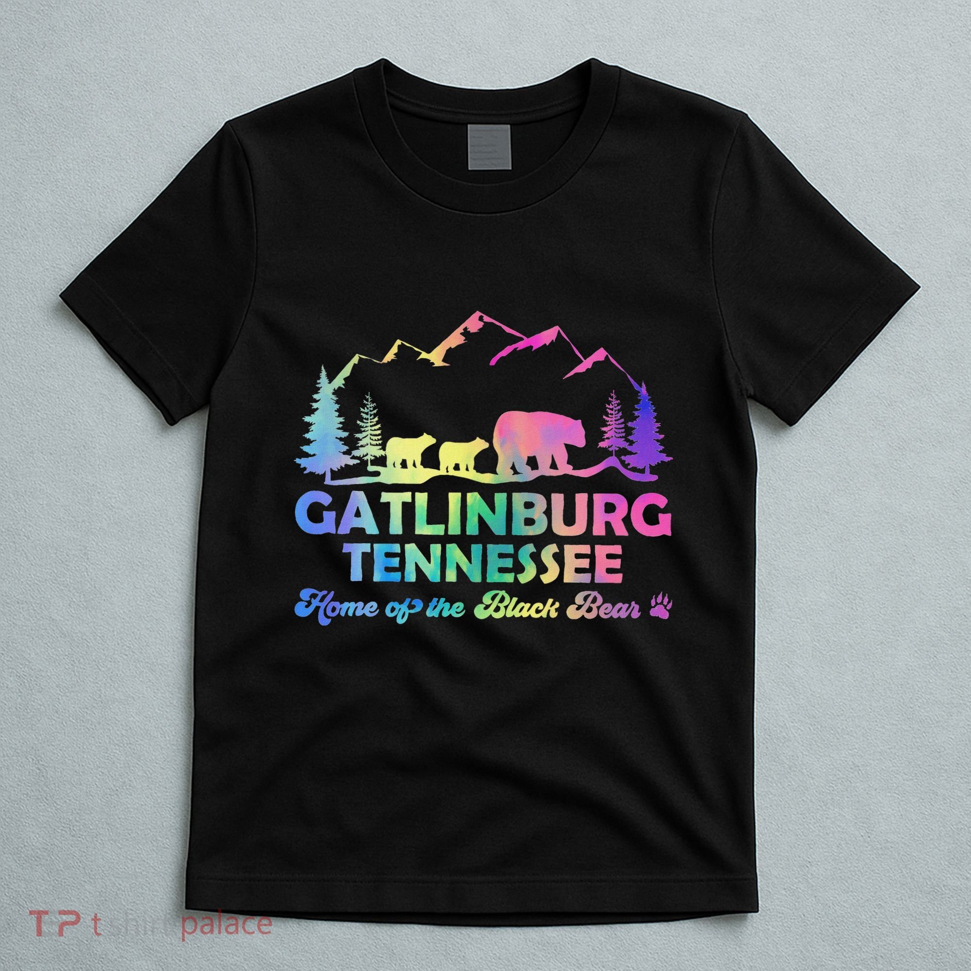 Cute Gatlinburg Tennessee Bear Great Smoky Mountains Tie Dye T-Shirt
