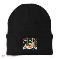 Christmas Guitar Tree Xmas Lights Santa Guitar Instruts Gift Beanie thumb 0