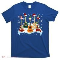 Christmas Guitar Tree Xmas Lights Santa Guitar Instruts Gift T-Shirt thumb 0