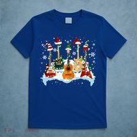 Christmas Guitar Tree Xmas Lights Santa Guitar Instruts Gift T-Shirt thumb 5