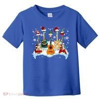 Christmas Guitar Tree Xmas Lights Santa Guitar Instruts Gift Toddler T-Shirt thumb 0