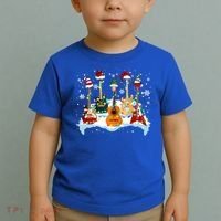 Christmas Guitar Tree Xmas Lights Santa Guitar Instruts Gift Toddler T-Shirt thumb 2