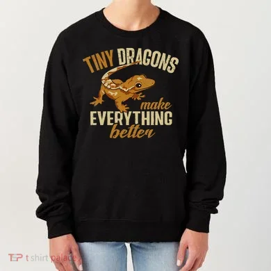 Crested Gecko Tiny Dragons Make Everything Better Women's Sweatshirt