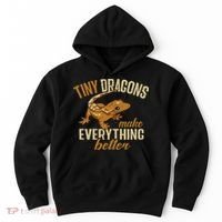 Crested Gecko Tiny Dragons Make Everything Better Hoodie thumb 0