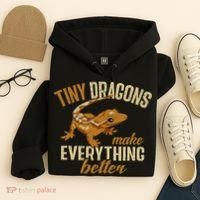Crested Gecko Tiny Dragons Make Everything Better Hoodie thumb 4