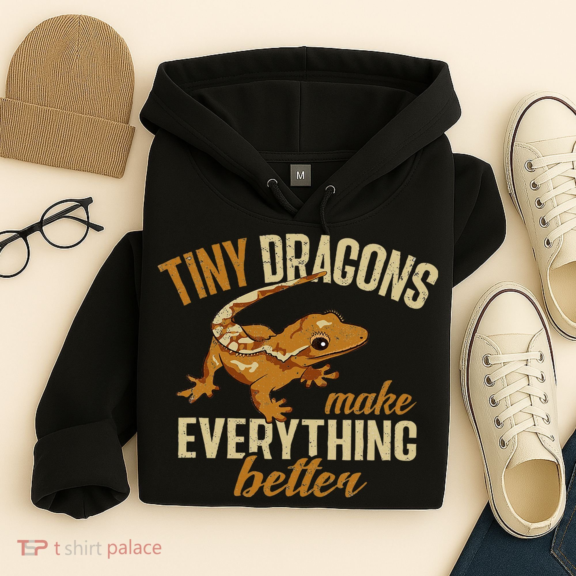 Crested Gecko Tiny Dragons Make Everything Better Hoodie
