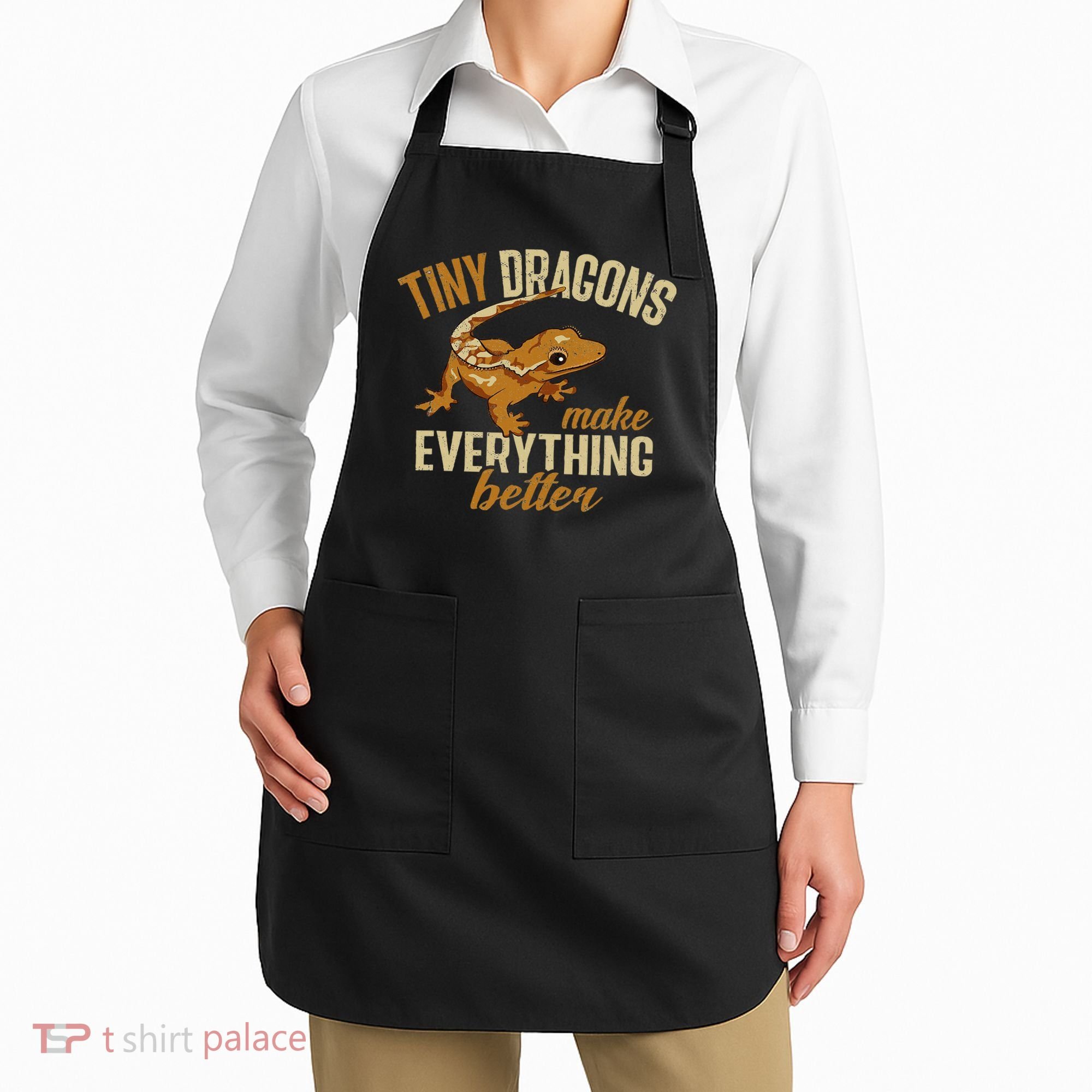 Crested Gecko Tiny Dragons Make Everything Better Apron