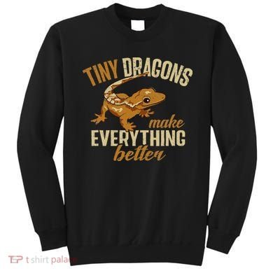 Crested Gecko Tiny Dragons Make Everything Better Sweatshirt