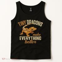 Crested Gecko Tiny Dragons Make Everything Better Tank Top thumb 2