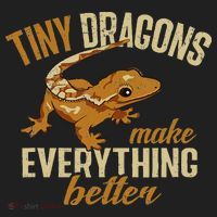 Crested Gecko Tiny Dragons Make Everything Better Golf Towel thumb 3