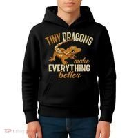 Crested Gecko Tiny Dragons Make Everything Better Kids Hoodie thumb 4