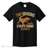 Crested Gecko Tiny Dragons Make Everything Better Kids T-Shirt thumb 0