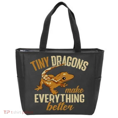 Crested Gecko Tiny Dragons Make Everything Better Tote Bag