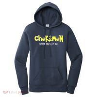 Chokemon Gotta Tap Em All Funny Jiu Jitsu MMA Women's Hoodie thumb 0