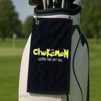 Chokemon Gotta Tap Em All Funny Jiu Jitsu MMA Golf Towel thumb 2