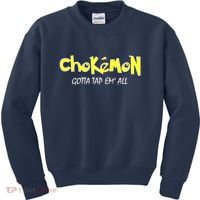Chokemon Gotta Tap Em All Funny Jiu Jitsu MMA Kids Sweatshirt thumb 0