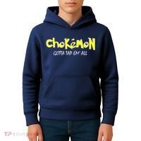 Chokemon Gotta Tap Em All Funny Jiu Jitsu MMA Kids Hoodie thumb 4