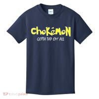 Chokemon Gotta Tap Em All Funny Jiu Jitsu MMA Kids T-Shirt thumb 0