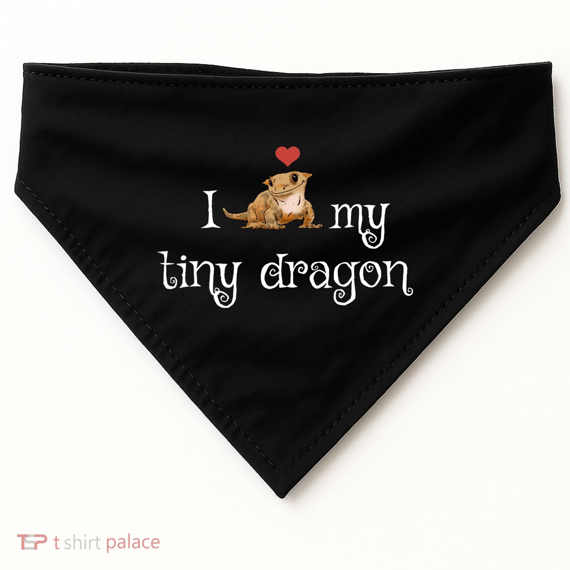 Crested Gecko Tiny Dragon Gecko Lover Cute Crestie Lizard Gift USA-Made Doggie Bandana