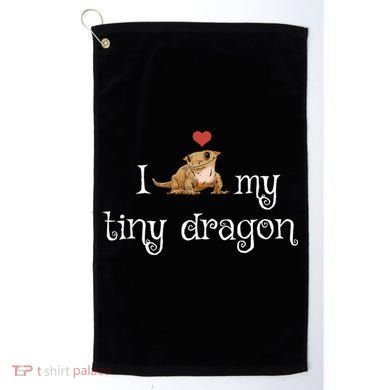 Crested Gecko Tiny Dragon Gecko Lover Cute Crestie Lizard Gift Golf Towel