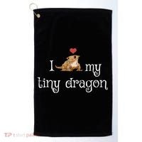 Crested Gecko Tiny Dragon Gecko Lover Cute Crestie Lizard Gift Golf Towel thumb 0