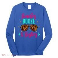 Cute Girls Trip Weekend Vacation Beaches Booze And Besties Gift Long Sleeve Shirt thumb 0