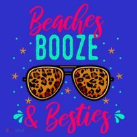Cute Girls Trip Weekend Vacation Beaches Booze And Besties Gift Long Sleeve Shirt thumb 2