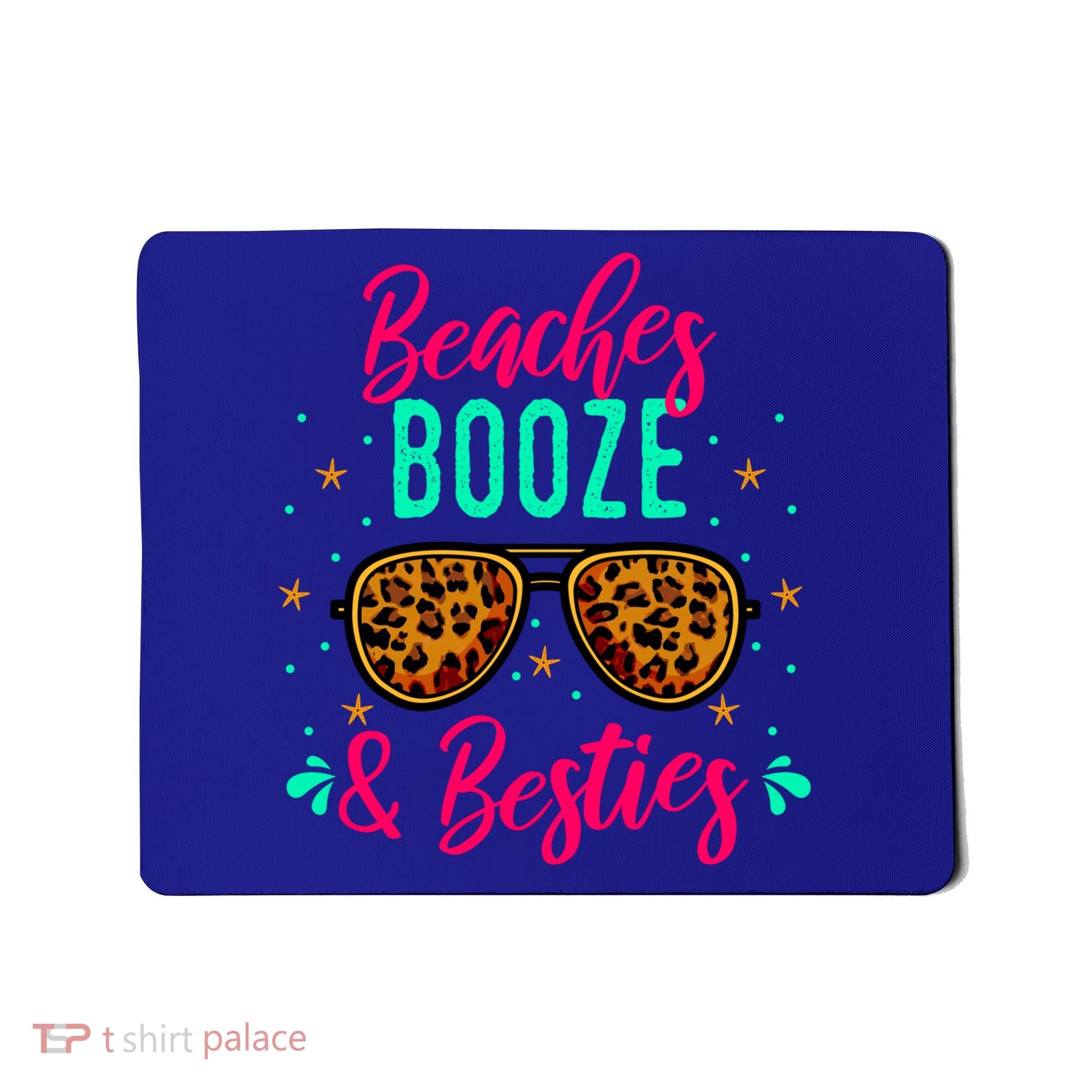 Cute Girls Trip Weekend Vacation Beaches Booze And Besties Gift Mousepad