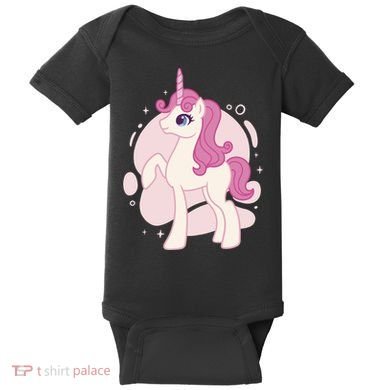Cute Girly Unicorn Baby Bodysuit