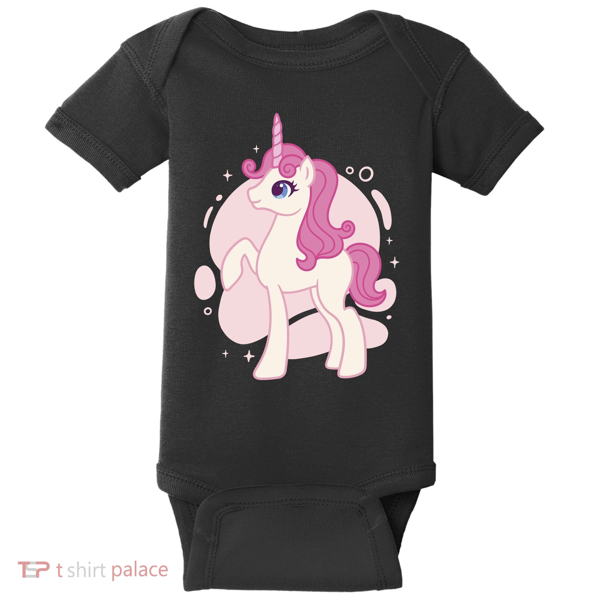 Cute Girly Unicorn Baby Bodysuit