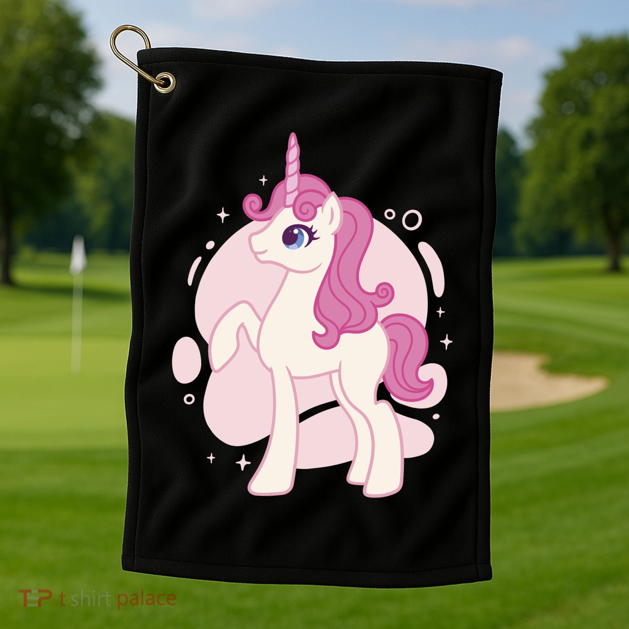 Cute Girly Unicorn Golf Towel