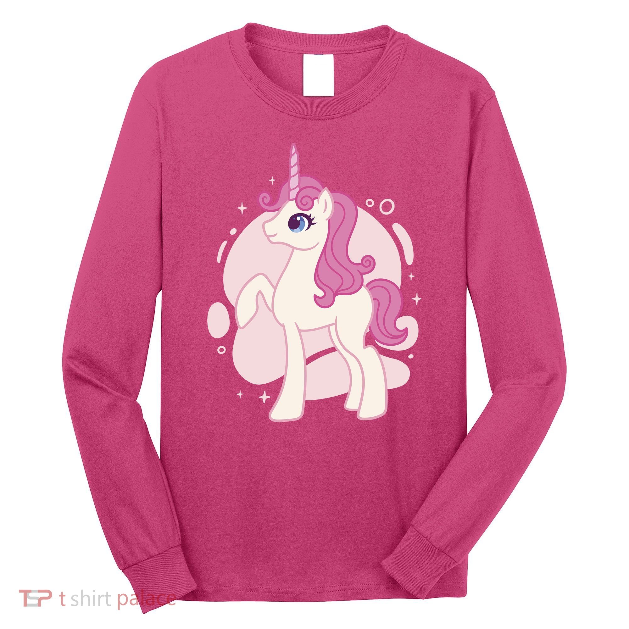 Cute Girly Unicorn Long Sleeve Shirt