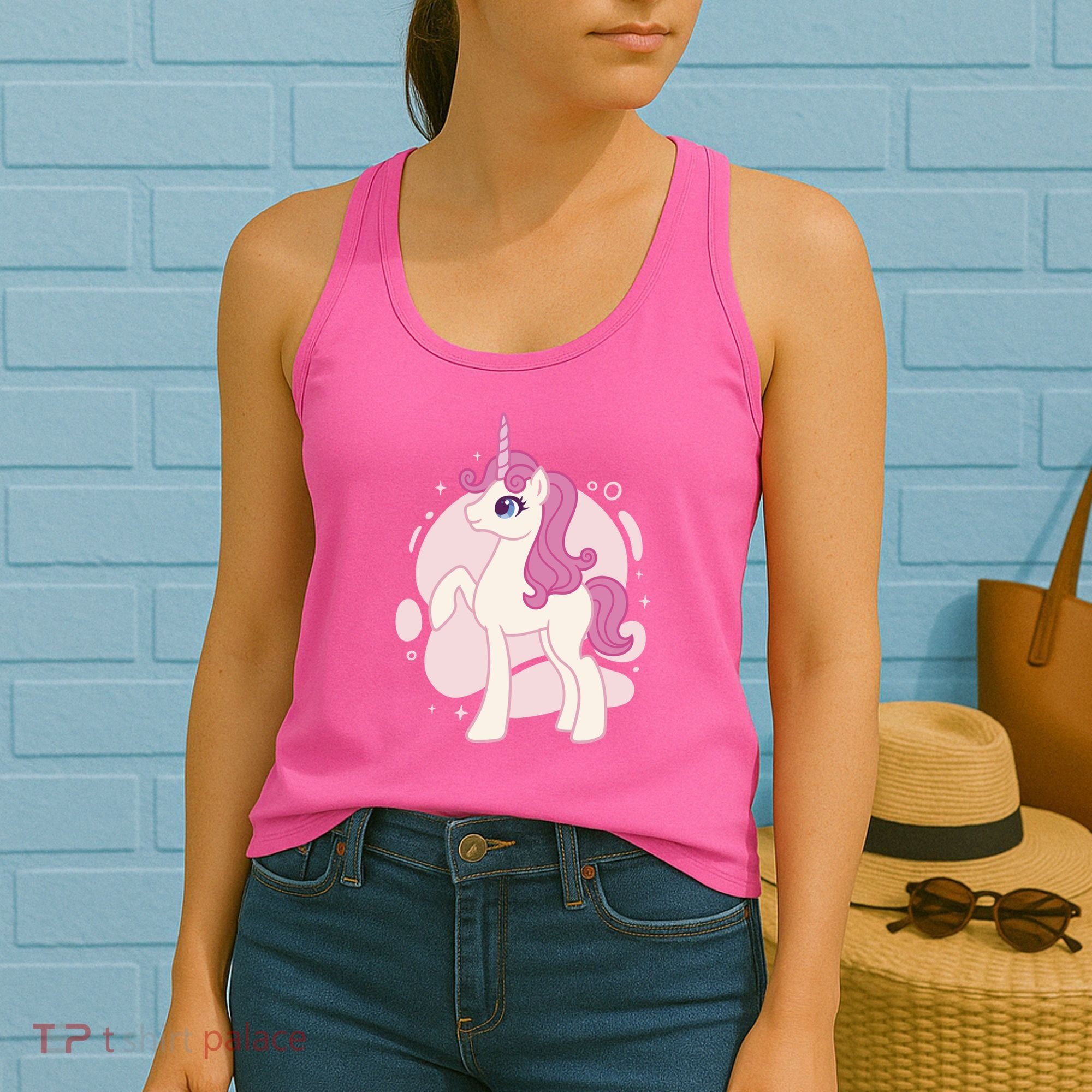 Cute Girly Unicorn Women's Tank Top